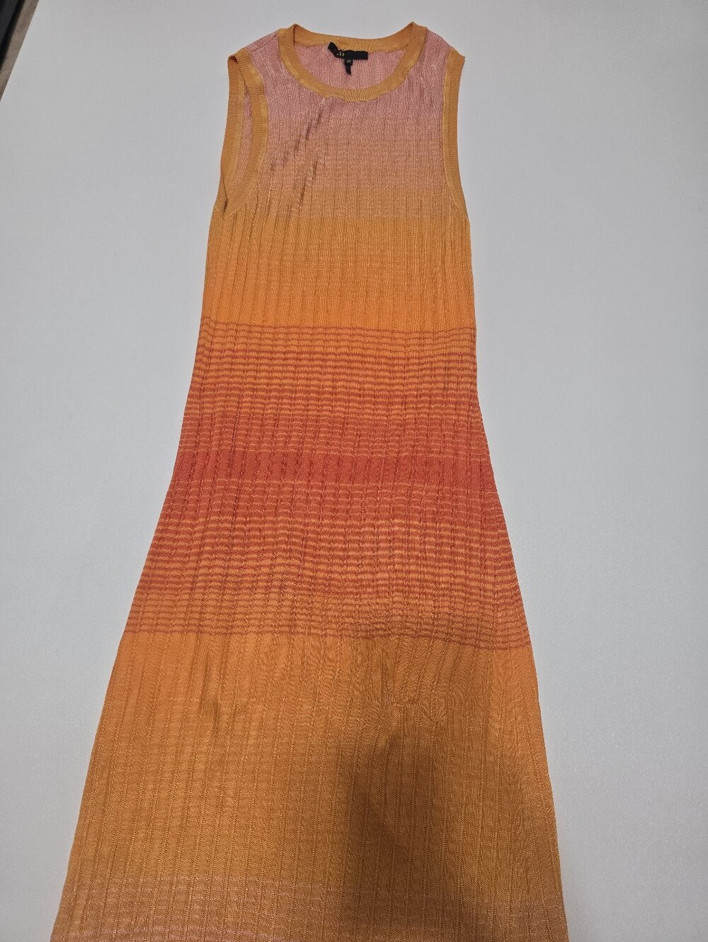 Maje Tie-Dye Knit Maxi Dress Casual  Crew Neck Sleeveless Size M - Picture 2 of 12